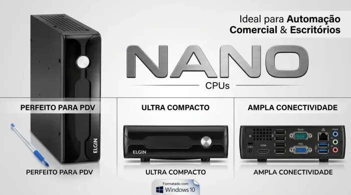 Mini PC Elgin Nano - Celeron J1800 / 4GB RAM / SSD 128GB / HDMI / Win 10