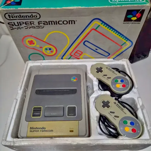 Super Famicom original japonês na caixa