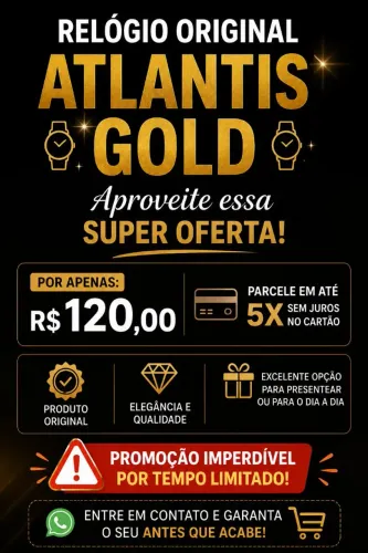 RELÓGIO ORIGINAL ATLANTIS GOLD FEMININO PROMOÇÃO 