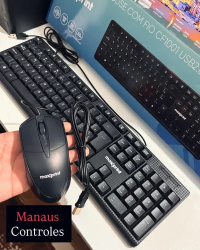 Kit Teclado e Mouse USB para Pc Padrão Abnt 2 107 Teclas