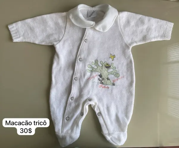 Macacão tricô bebê (unissex)