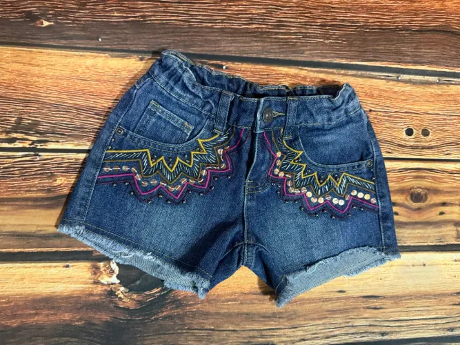 Bermuda jeans infantil menina