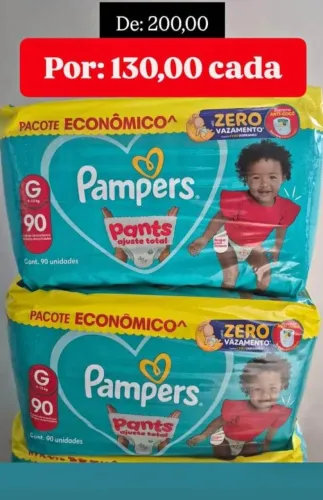 FRALDAS Pampers Pants Roupinha G 90 e XG 82 unidades buscar na Terra firme (act cartao)