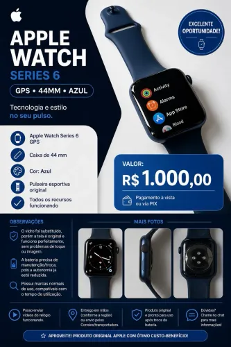 Apple Watch Serie 6 - 44mm - Azul