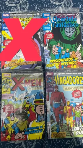Nove volumes da coleção classica marvel
