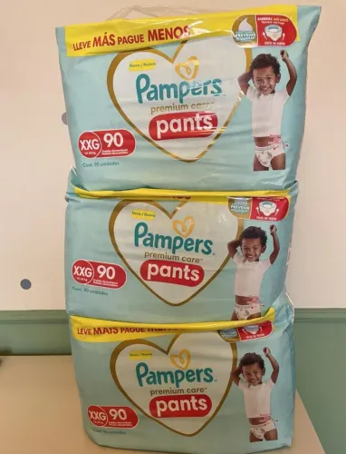 Fralda Pampers premium care pants pacotão