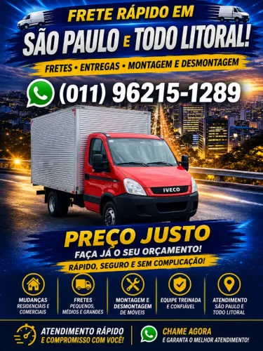 Carretos e Mudanças em Itanhaém Orçamento sem Compromisso