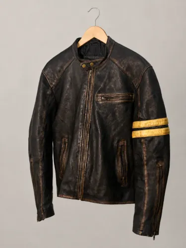 Jaqueta Superior Leather Couro Legítimo Cafe Racer - M