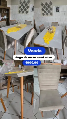 Mesa De Jantar 06 Cadeiras 1,60x 0,90
