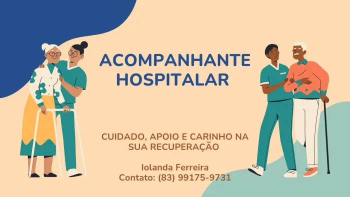 Acompanhante Hospitalar R$150 Diária-Valor Negociável 