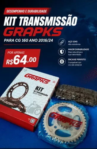 Kit transmissão da cg 160 start/fan/titan