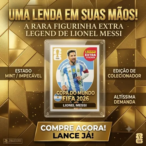 Figurinha copa 2026 Messi Dourada