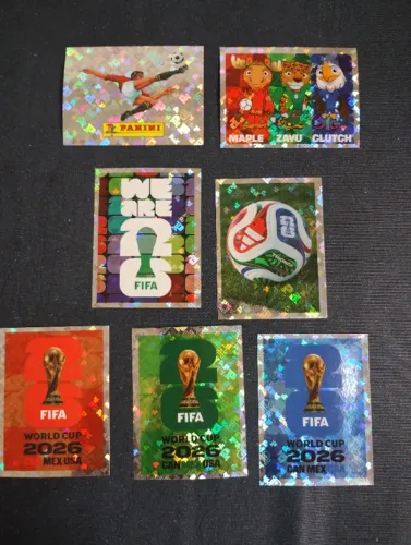 Figurinhas brilhantes Copa 2026 00 FWC 3, 4, 5, 6, 7, 8