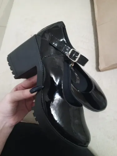 Sandália Plataforma Salto Alto com Fivela Ajustável tamanho 39