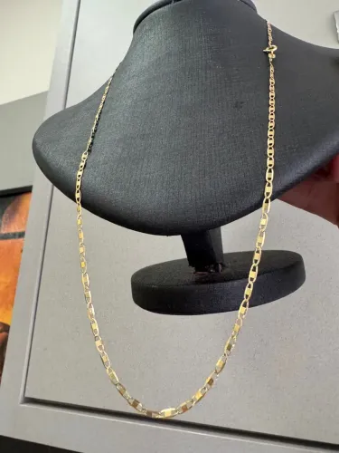 Corrente Piastrine de ouro 18k procedência garantia eterna