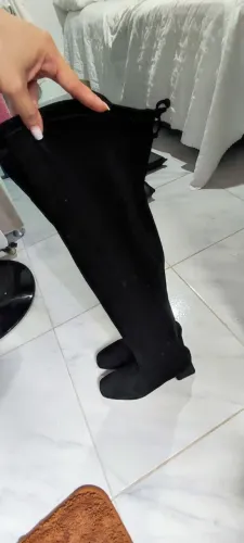 Bota cano alto camurça