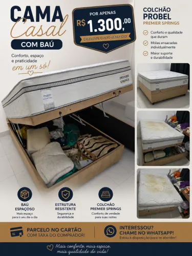 Cama de Casal Baú