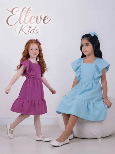 vestido infantil elegante com laço