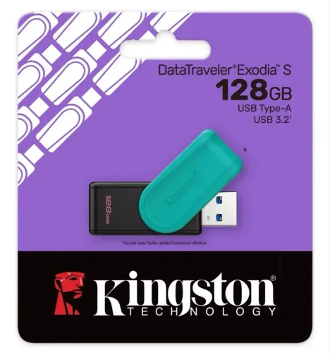 Pendrive Kingston 128GB Exodia S USB 3.2 Original Lacrado NF 