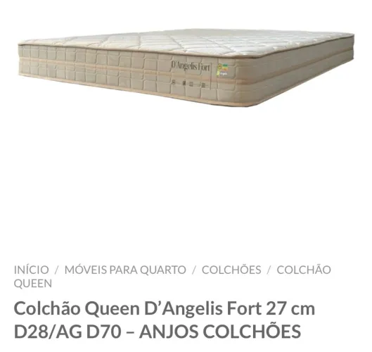 Colchão Queen D?Angelis Fort 27CM D70 - ENTREGA HOJE !!! 
