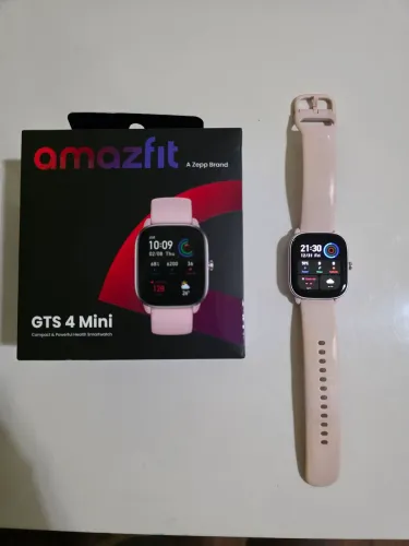 Amazfit GTS 4 Mini Rosa + Pulseiras Extras