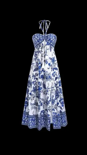 Vendo-se vestido azul 