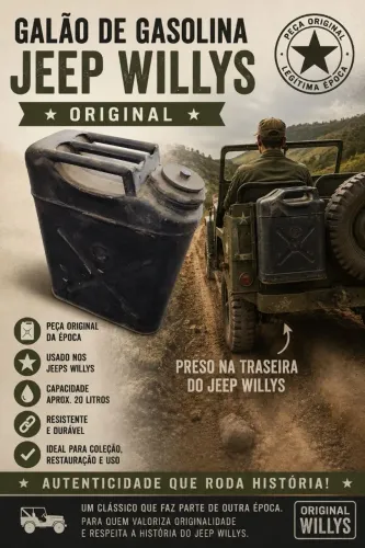 Galão Gasolina para jeep willys