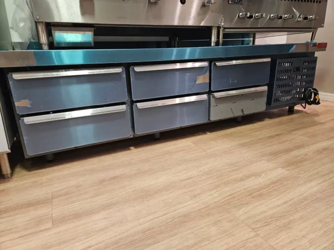 balcão 6 gavetas refrigerado de inox