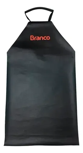 Avental Operador Rocadeira Branco Original Em Pvc Preto