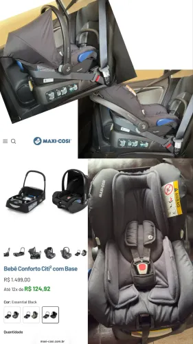 Bebê Conforto Citi2 com Base - Cor Essential Black