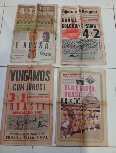 Jornais a Gazeta Esportiva década de 70 
