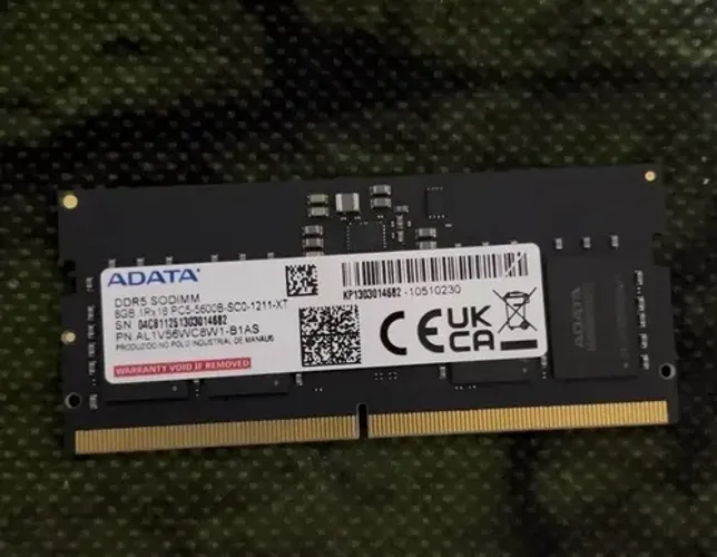 Memória RAM ADATA SODIMM DDR5 8GB 5600MHz para notebook Pronta entrega