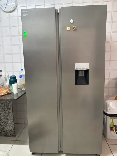 Geladeira Side By Side Philco Eco Inverter Prf535id Frost Free Smart Inox 434l Inox