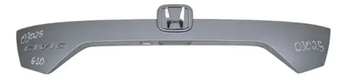 Aplique Da Tampa Traseira Honda Civic G10 2017 2021 Cinza Cinza