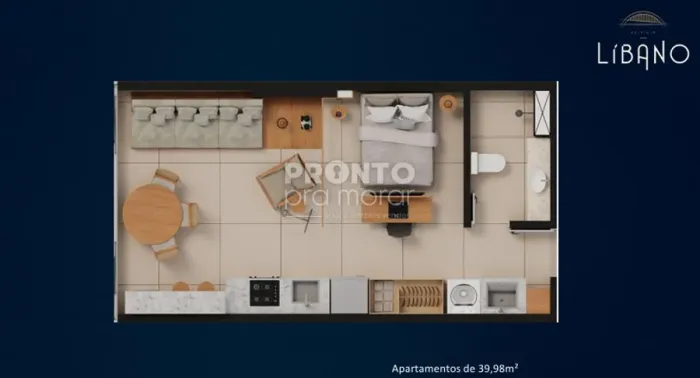 Flat com 1 quarto em Pina
