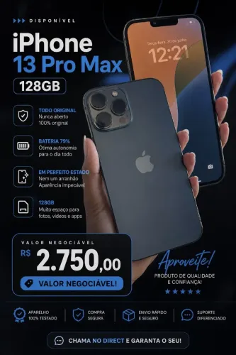 Iphone 13 Pro Max 128gb Valor Negociável