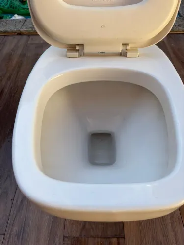 Vendo vaso sanitário cor off white com tampa almofadada almofada.