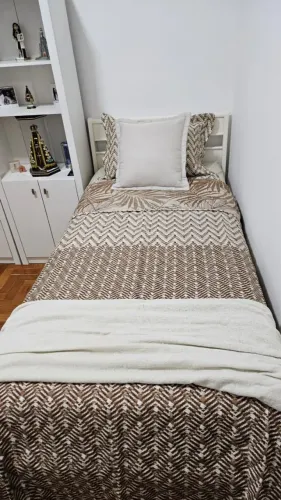 Cama de Solteiro Branca de Madeira - Bicama com Gavetas + Colchão