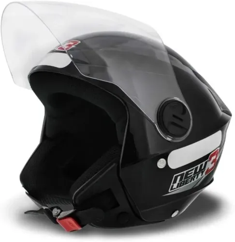 Capacete Aberto PRO TORK NEW LIBERTY 3 PRETO SOLID, TAM. 58 e 60