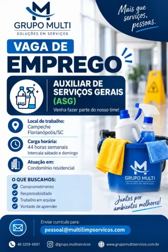 AUXILIAR DE SERVIÇO GERAIS 44HS