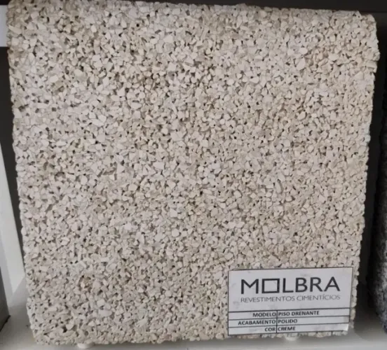 14m² de Piso Drenante Polido - Creme (Molbra)