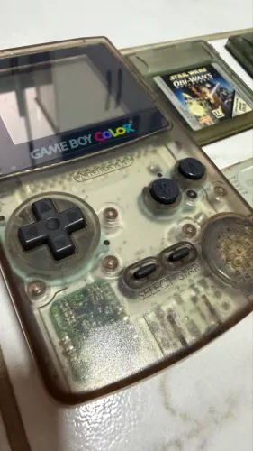 Game Boy color original com 10 cartuchos