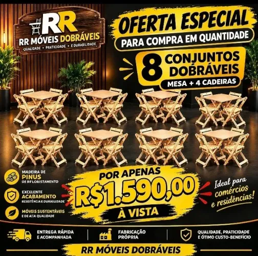 8 conjuntos dobráveis valor promocional 