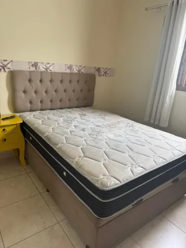 Cama Box com Base Baú + Cabeceira 