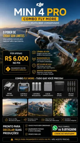 Vendo drone mini 4 pro DJI