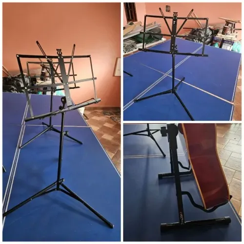 kit 2 suportes para partitura + 1 suporte de violão/guitarra novos!
