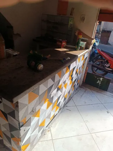 Caixa de mercado em mármore
