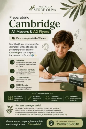 Preparatório Cambridge A1 Movers & A2 Flyers (Inglês para crianças)