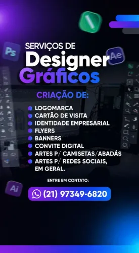 Serviços de Designer Gráfico e Social Media