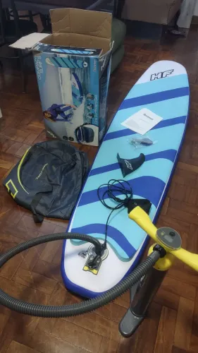 Prancha de Surf Inflável com Bolsa Bomba Manual Bestway seminova